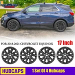 4PCS Matte Black 17" Hubcaps Wheel Covers For 2018-2021 Chevy Equinox Snap On. Fixed Price $88.99.