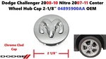 Dodge Challenger 2008-10 Nitro 2007-11 Center Wheel Hub Cap 2-1/8" 04895900AA. Fixed Price $9.50.