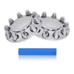 Chrome Abs Front Axle Wheel Cover For Semi Truck Plastic Hub With 33MM .... Fixed Price $79.50.