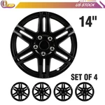 4X 14" Wheel Hub Caps Black For R14 Tires Rim All Makes Models Cover Kit. Fixed Price $34.76.