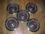 Pontiac 1960'S (5) Turbine 14" Wheel Covers Hubcap Set Beautiful Non-dog Dish. Fixed Price $224.99.