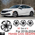Set Of 4 Hubcaps For 2016-2026 Honda Civic Sedan Snap Wheel Rim Covers. Fixed Price $56.99.