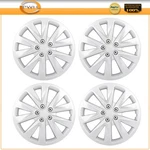 4 Set 15 Inch Full Wheel Hub Caps Silver Cover Kit Snap On. Fixed Price $39.92.