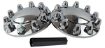 Jiuxi Abs Chrome Plastic Front Axle Kits With 33MM Thread-on Nut Covers Fo. Fixed Price $95.52.