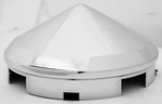 Front Hub Caps Notch Cone Pointed Chrome Aluminum Wheel 1" Lip GG#10742 Pair. Fixed Price $30.55.