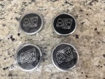 (4) Msw Center Caps PMC566 , 2.75" 70MM Wide Front 2-5/16" Clips New!. Fixed Price $50.00.