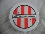 Victor Equipment Wheels Silver / Red Custom Center Caps # C-E76 (1 Cap). Fixed Price $19.95.