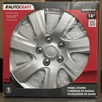 Autocraft 16" Wheel Covers Silver Universal Nashville AC4600 Pack - Nib. Fixed Price $29.99.