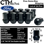 24 Black 14X1.5 Large Seat Lug Nut Fit Ford F150/NAVIGATOR/EXPEDITION Stock Rim. Fixed Price $37.39.