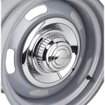 Speedway Motors Chrome Derby Shorty Rally Wheel Hubcaps, Set Of 4. Fixed Price $50.99.