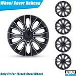 Hubcaps 16'' Wheel Covers Silver Black Universal Rim Snap On. Fixed Price $50.99.