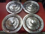 Vintage 1970-76 Chevy Caprice Impala Ss 15" Wire Spinner Hubcaps Wheel Covers. Fixed Price $800.00.