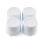 Stainless Steel Push Through Center Caps 4.25" Hole, 3.66" Height White. Fixed Price $72.29.