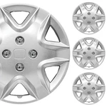 Pacrim 14" Universal Silver Wheel Covers/hubcaps Snap On Abs Set Of. Fixed Price $43.99.