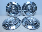 1965 Dodge Polara 500 Oem 14" 3-BAR Spinner Hubcap / Wheel Cover Set #2FL-8. Fixed Price $275.00.
