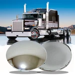 2 Pcs Chrome Hub Covers For Semi Truck Caps- 5 Even Notched Front W.... Fixed Price $60.03.