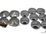 Lot Of 12 Chrome Rear Hub Caps 7.25" Truck Trailer Wheel Covers Roadpro Grand Ge. Fixed Price $100.00.