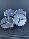 Mercedes Benz Set Of 4 Silver 75 MM/2.95IN Wheel Center Caps Fits Most Models. Fixed Price $26.49.