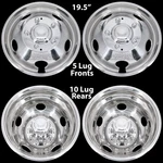 Chevy P30 Rv 19.5" Lug Front 10 Rear Dual Wheel Simulators Covers Liners. Fixed Price $299.99.