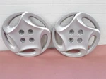Kia Sephia 1998-2001 Wheel Covers Hubcaps Pair 14 Inch Silver Plastic Oem Part. Fixed Price $47.00.