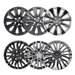 14" 15" 16" 17" Wheel Covers Guard Hub Caps Durable Snap On Abs Black Silver 4X. Fixed Price $56.99.