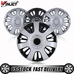 14"-16" Set Of Silver&black Wheel Covers Snap On Hub Caps Fit R14-R16 Tire+rim. Fixed Price $39.99.