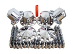 Mrjlk Chrome Abs Complete Axle Cover Set With Hub Caps And 33MM Screw-on Spik.... Fixed Price $144.43.