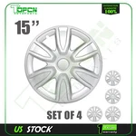 Set Of 4 Inch Universal Wheel Cover Snap Hub Caps For R15 Tires Only. Fixed Price $41.50.
