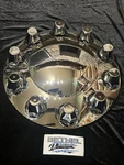 Semi Truck Front Axle Chrome Wheel Hub Cover 33MM Lug Nut United Pacific 10257. Fixed Price $41.43.
