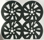 4 Black 17" Tucson Wheel Skins Fits 2016-18 Hyundai Hubcaps Covers. Fixed Price $159.00.