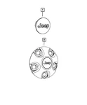 Genuine Mopar Wheel Cap 5HT59MA7AC. Fixed Price $15.18.