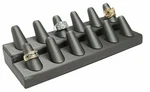 Gun Metal Leatherette 12 Finger (8.25"X3.25"X2.25"H) Showcase Ring.... Fixed Price $23.74.