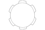 Genuine Nissan Center Cap 40343-31G00. Fixed Price $88.05.