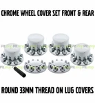 Products Chrome Wheel Set 2X Front 4X Rear 60X Round Lug Nut 33MM. Fixed Price $199.99.