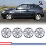 14" Hubcaps For 2008-2011 Hyundai Accent Set Of Wheel Covers Bolt-on Black. Fixed Price $49.99.