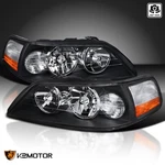 Black Fits 2005-2011 Lincoln Town Car Front Headlights Lamps Left+right. Fixed Price $207.38.