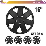 4X 16" Wheel Hub Caps Black For R16 Tires Rim All Makes Models Cover Kit. Fixed Price $40.05.