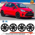 4PCS/SET 15'' Pp Wheel Rim Hubcaps For 2019-2020 Toyota Yaris Sedan Black Lacque. Fixed Price $55.99.