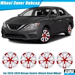 16" Hubcap White Lacquer Red Wheel Covers For 2013-2019 Nissan Sentra. Fixed Price $51.99.