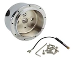 Chrome 9-HOLE Steering Wheel Hub Adapter Fits Gm, Chevy, Ididit, Flaming River. Fixed Price $39.99.