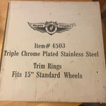 15" Chrome Stainless Steel Trim Rings 1/2 Depth Beauty TR4503 Set Of. Fixed Price $105.77.