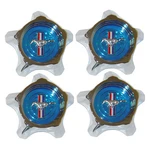 Scott Drake Blue Styled Steel Wheel Center Cap Set Mustang 1967. Fixed Price $166.95.