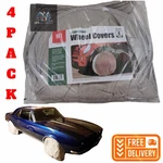 Heavy Canvas Tire Cover Wheel Masker 4 Pack Set Storage Auto Paint Masking. Fixed Price $34.00.