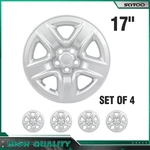 Silver 17" Set Of 4 Snap On Full Hub Caps Covers Fit Tire & Wheels Abs. Fixed Price $61.89.