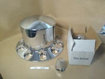 Two Chrome Semi Truck Hub Covers Kit 33MM Thread Lug Nuts United Pacific 10263. Fixed Price $77.90.