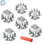 Chrome Axle Kits Abs Plastic With 33MM Thread-on Nut Covers For Semi Truck. Fixed Price $115.08.