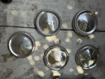 Ford Dog Dish Hub Caps Set Of 5. Fixed Price $100.00.
