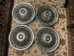 Set Of Four, 1980-90 Buick 15 Wire Wheel Covers. #1074-B. Fixed Price $95.00.