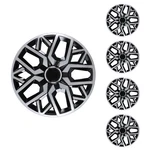 Set Of 4 15" Universal Hubcaps For Steel Wheel Rims Cover Snap On Black & Silver. Fixed Price $49.99.