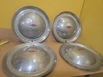 Four Vintage 1953 Chevrolet Chevy Impala Bel Air Nomad Wheel Covers Hubcaps. Fixed Price $100.00.